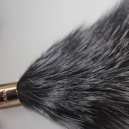 Real Raccoon/Marten Tail Fur Cat Dog Toy with High Strength Elastic Carbon Fiber Fishing Rod (Fox Fur)