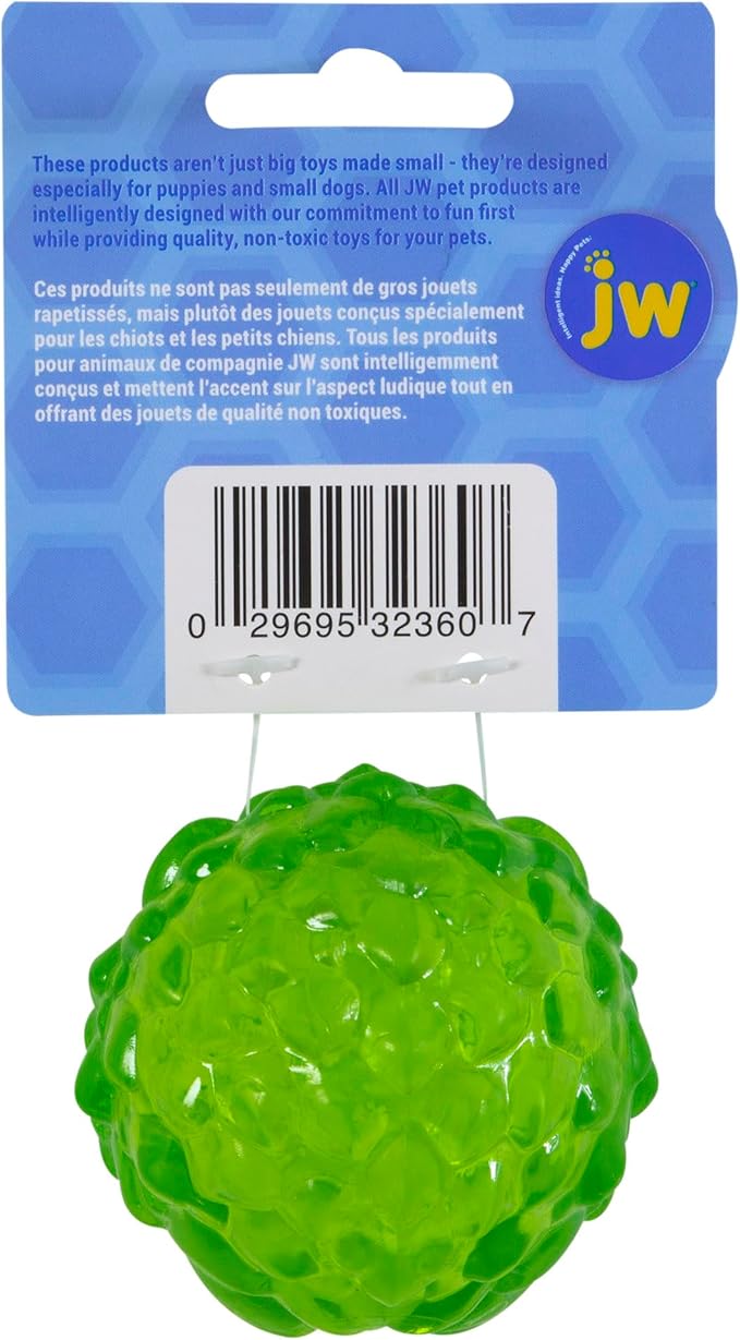 JW Hedgehog Squeaky Dog Ball Small, Assorted (32360)