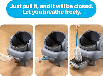 Neakasa Replaced Waste Bags-2 Rolls, Cat Litter Waste Receptacles Bags for M1 Open-Top Self-Cleaning Cat Litter Box