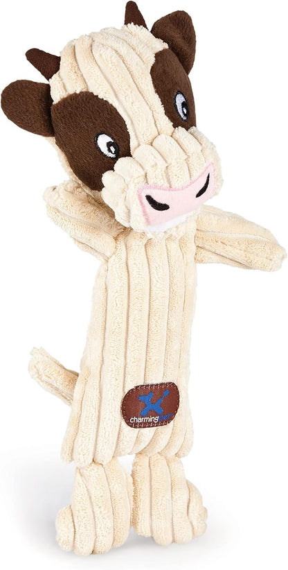 Outward Hound Tennis Heads Cow Plush Squeaky Dog Toy