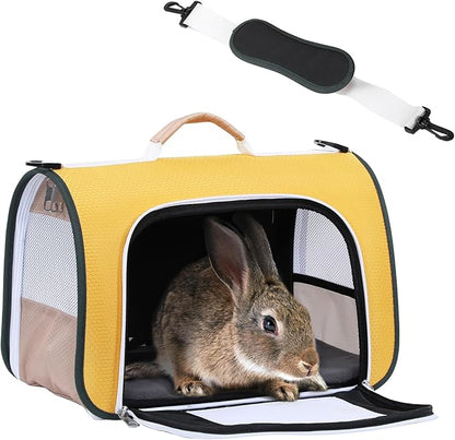 A 4 Pet Cat Carrier, Airline Approved Pet Carrier for Small Medium Cats Dogs Puppy with Safety Tether, Lightweight EVA Soft-Sided Bag, Anti-Collapse for Plane Car Train Vet