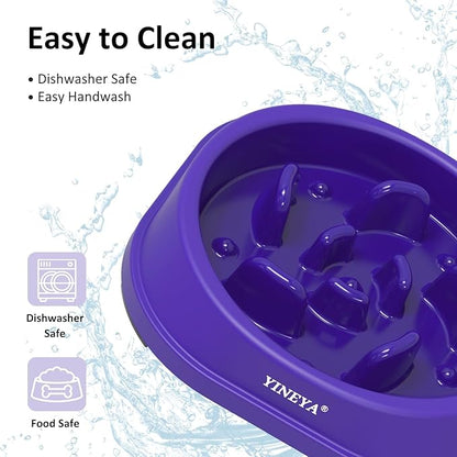Anti-Choking Slow Feeder Dog Bowls Small Size Dog, Slow Feeder Cat Bowl, Supplies and Puzzle for Pet