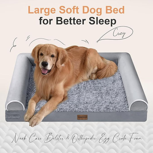 Small Dog Bed Orthopedic Washable: Beds Bolster Small Sized Dogs Bed Egg Crate Foam Couch Sofa Waterproof with Removable Cover