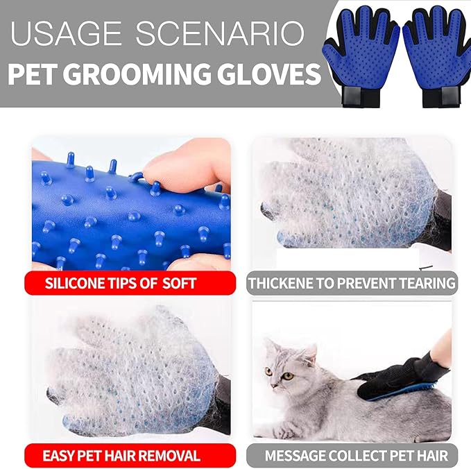 3 Pic Pet Hair Remover for Couch Car Pet Grooming Gloves Supplies Cat Stuff Dog Brush Pet Supplies for Shedding Household Cleaning Tools Lint Roller for Laundry Uproot Cleaner Reusable