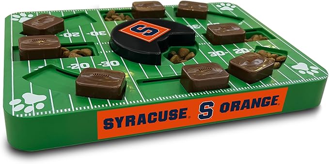 NCAA Puzzle Toy Slow Feeder, Puzzle Treat Dog Toy, Interactive Dog Treat Toy, Dog Puzzle Feeding Slow Toy (Syracuse Orange)