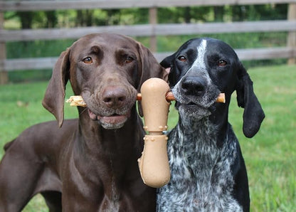 Tall Tails Bully Stick Holder and Chew Toy for Dogs – Bacon-Scented, Large, Adjustable Treat Holder for Bully Sticks and Spreadable Treats, Reduces Choking