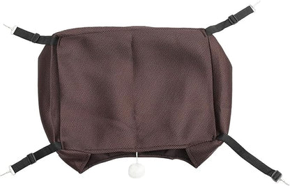 Small Coffee Mesh Cat Cage Hammock, Breathable Summer Pet Bed, Machine Washable Kitten Hanging Bed for Indoor Cats and Small Pets