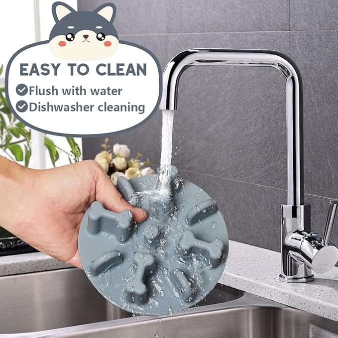 Soft Silicone Anti-Choking Slow Feeder Insert - Compatible with Regular Elevated Dog Bowls