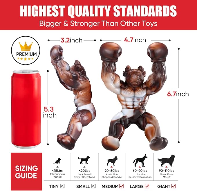 Dog Toys for Aggressive Chewers, Indestructible Dog Toys, Almost Indestructible Dog Bones for Small/Medium/Large Dogs Teeth Cleaning and Training