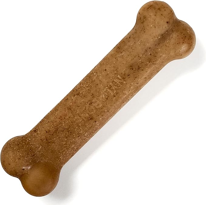 Nylabone Strong Chew Original Bone Dog Toy Made with Real Chicken, Durable Chew Toys for Aggressive Chewers, Long Lasting Dog Bone, Keeps Dogs Busy, Small Breeds - Up to 25 lbs