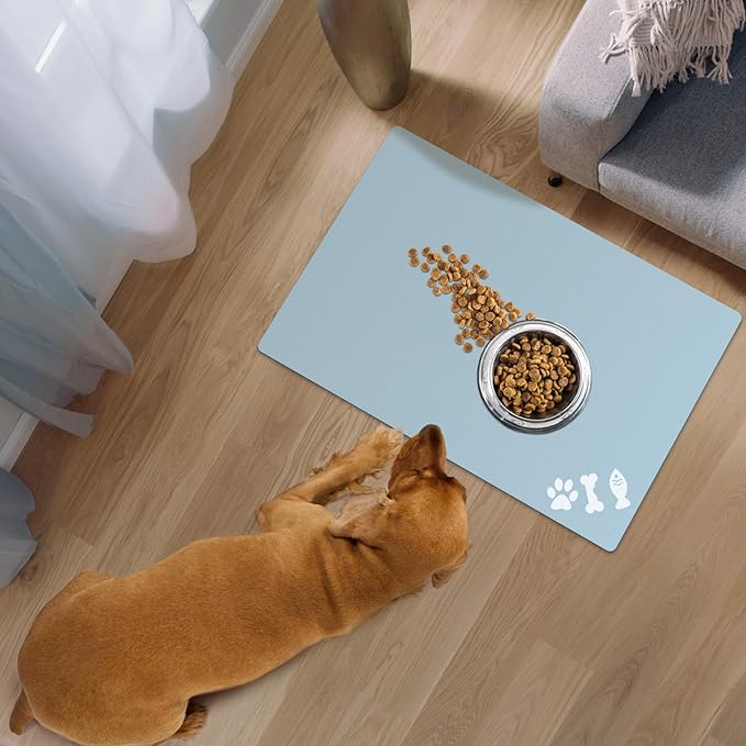 Absorbent Dog Food Mat, No Stains Quick Dry Dog Water Dispenser Mat, Pet Accessories Supplies,Easy Clean Dog Bowl Mat, Multiple Colors, Sizes & Purposes