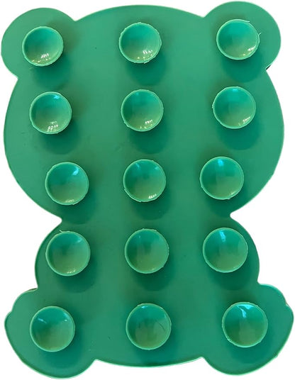 Silicone Panda Enrichment Lick Mat for Dogs & Cats with Suction Cups- Dog Slow Feeder Mat- Non Slip Slow Feeder Lick Mat- Calming Mat for Bath, Grooming, Nail Trim - (Green)