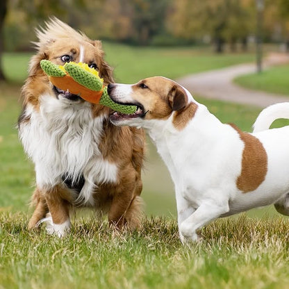 A Durable Dog Toy with Squeaker, Cute Turtle Design with Bright Color, Good for Both Chewing and Playing, 9.4 inches Design is Suitable for Medium and Large Dogs