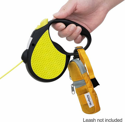 Blueberry Style Amber Dog Waste Bag Dispenser, Dog Poop Bag Holder Leash Attachment, Includes 1 Roll of Free Poop Bags