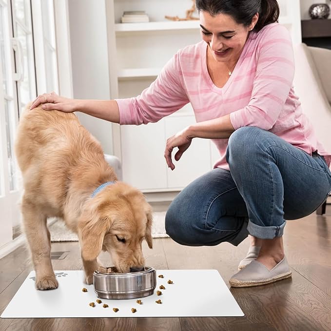 Absorbent Dog Food Mat, No Stains Quick Dry Dog Water Dispenser Mat, Pet Accessories Supplies,Easy Clean Dog Bowl Mat, Multiple Colors, Sizes & Purposes