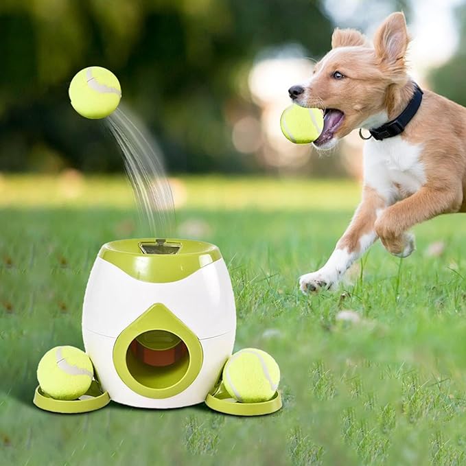 Automatic Ball Launcher for Dogs, Tennis Balls Launchers for Dogs, Interactive Dog Toys Tennis Balls Launcher for Small Dogs, Dog Fetch Ball Thrower for Indoor/Outdoor Playing (B)
