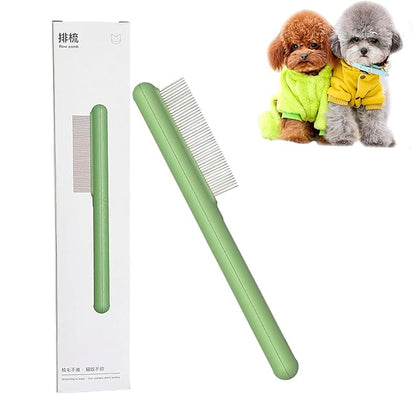 Small Dog Grooming Brush,Puppy Hair Brush for Shedding Tangles Pet Hair Removal Comb Stainless Steel Teeth Flea Comb - Perfect for Shih Tzus,Yorkies,Maltipoos,Maltese,Small Breeds (Loose teeth)