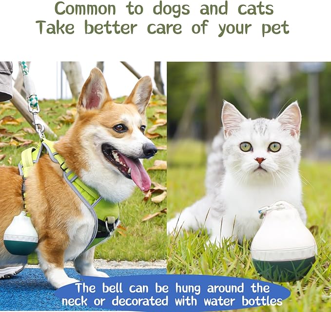 Dog Travel Water Bottle Detachable Bowl Leak Proof Portable ，Silicone Bottle Body，Collapsible and Suitable for Small Pets for Outdoor Walking, Hiking, Travel