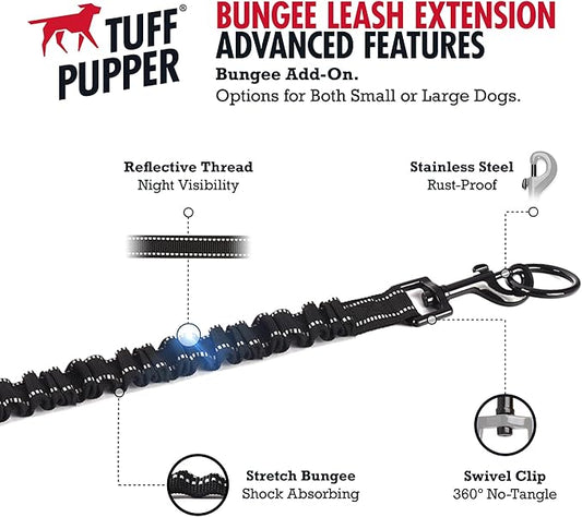 Add-On Accessory Large Size Bungee Leash Extension | Extends Hands Free Leashes by Two Feet | Requires Purchase of Hands Free Bungee Leash for Large Dogs Sold Separately