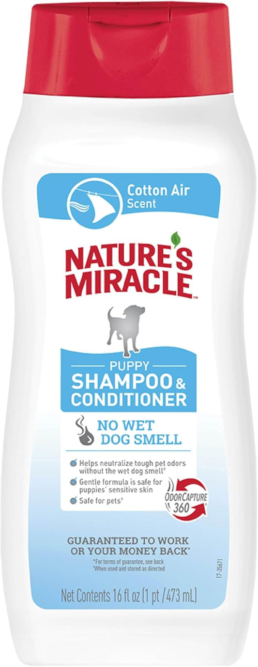 Nature's Miracle Nature’s Miracle Puppy Shampoo & Conditioner, 16 Oz, Cotton Breeze Scent