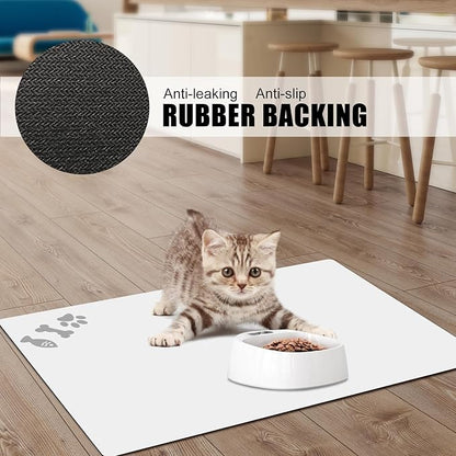 Absorbent Dog Food Mat, No Stains Quick Dry Dog Water Dispenser Mat, Pet Accessories Supplies,Easy Clean Dog Bowl Mat, Multiple Colors, Sizes & Purposes