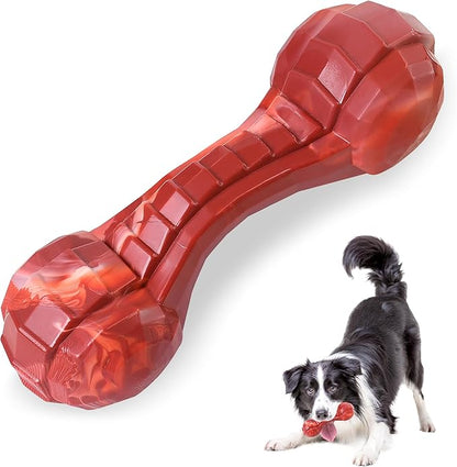 Durable Dog Chew Toy for Aggressive Chewers, Ultra Tough Dental Toy for Teeth Cleaning, Boredom Anxiety Relief, Long-Lasting Toy for All Dog Sizes & Teething Puppies, Keep Them Busy