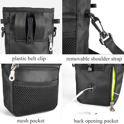 Dog Treat Pouch Pet Trainning Waist Bag Portable Food Snack Small Item Storage Holder Bag Hook Design Pet Training Reward Pouch Bait Sack Mini Puppy Snack Carrier Container Pockets (BLACK (STYLE A))