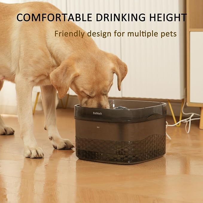 2.4Gal/9L Pet Water Fountains for Medium and Large Dogs and Multiple Cats Large Capacity Automatic, Dog Water Fountains with Filters (Dog Fountain 1 Filtesr + 1 Sponges)