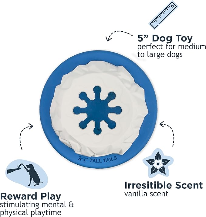 Tall Tails Natural Rubber Reward Interactive Dog Toy, Polar Freezable