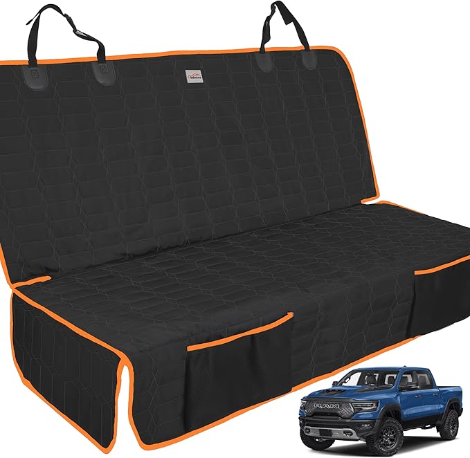 Reliadura Dog Car Seat Cover for Back Seat, Car Seat Covers for Pets, Nonslip Backseat Cover Protector, Washable Bench Seat Covers for Trucks & SUV