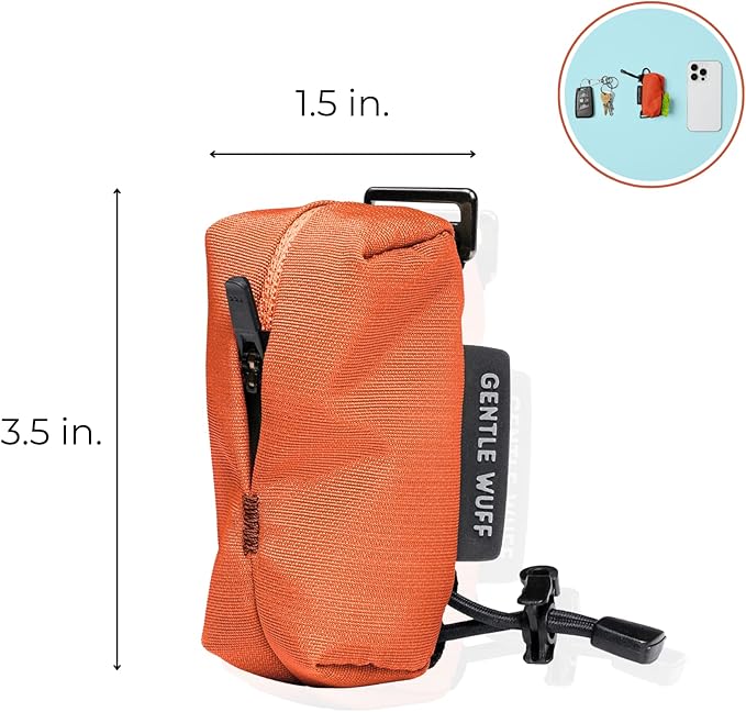 Poo Pouch – Recycled Nylon Dog Waste Bag Holder with Modular Strap Attachment for Walks & Travel (Canyon)