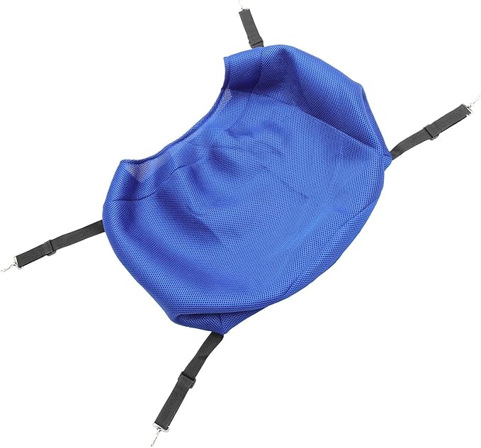 Cat Cage Hammock Bed Breathable Mesh Hanging Small Pet Bed Comfortable Kitten Nest Summer Washable Blue M for Indoor Cats