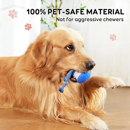 Interactive Dog Toy – Automatic Electric Rolling Ball with Rope, Motion-Activated Play, Random Movement, Rechargeable, Ideal for Boredom Relief for All Dog Sizes