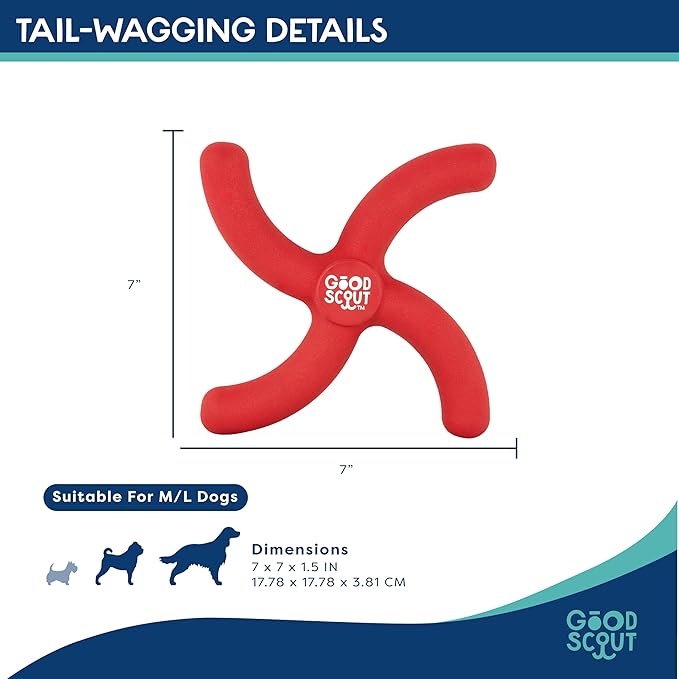 Good Scout Boomerang Dog Toy for Tugging & Chewing, Best Fetch Toy for Aggressive Chewers, Medium & Large Dogs