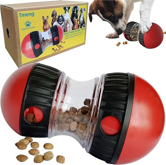 Dog Food Puzzle Toys, Adjustable Dog Treat Dispensing Dogs Toys, Interactive Chase Slow Feeder for Boredom and Stimulating, IQ Training for Small Medium Dogs