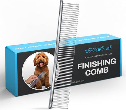 Dog Combs for Grooming Matting, Finishing Metal Comb For Dogs, Large Stainless Steel Doodle Dog Grooming Combs, Tackles Mat & Tangles for Poodles, Labradoodle, Cockapoo Pet Comb