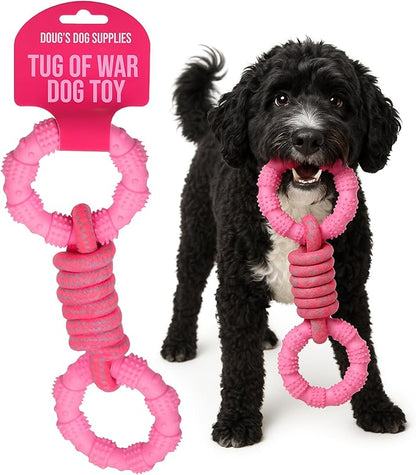 Doug's Dog Supplies Ring Rope Toy – Tug of War Toy for Medium & Large Dogs | Tug & Play Dog Toy
