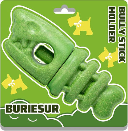 Bully Stick Holder for Aggressive Chewers,Bully Sticks Holder to Prevent Choking, Perfect for Medium Large Dogs,Fit 0.2-0.79IN Bully Sticks,Teething Toy to Prevent Bully Stick Waste