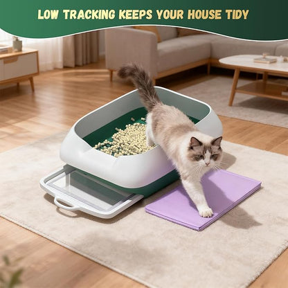 IMMCUTE Zeolite Litter Pellets, 9lb Bag Lasts 60 Days, Odor Control Cat Litter Pellets with Extra 10 Ct Pee Pads, Non Clumping Cat Litter, Low-Tracking, Unscented