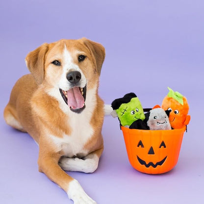 ZippyPaws Squeakie Buddies - No Stuffing Dog Toys to Keep Them Busy, for Small & Medium Dogs, Squeaky Pet Toy for Boredom, Unstuffed Chew Toy, Soft Plush Puppy Products - Pack of 3