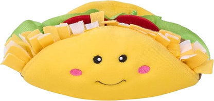 ZippyPaws NomNomz - Dog Squeaky Toys to Keep Them Busy, Funny Food Plush for Small & Medium Dogs, Cute Stuffed Puppy Toy, Pet Products, Gift for Dogs of All Breeds, Soft and Cuddly - Taco & Avocado