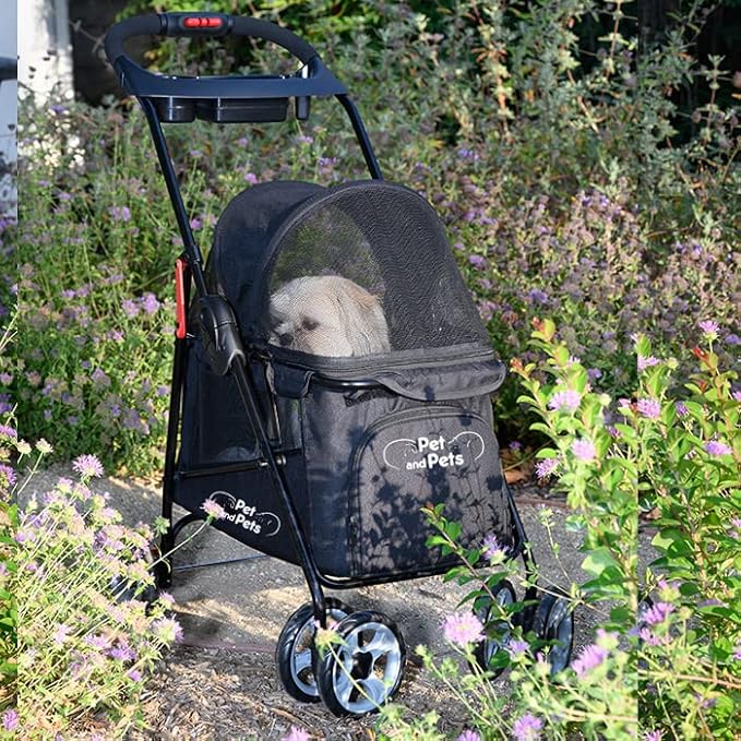 PETIQUE Simplicity Pet Stroller, Black