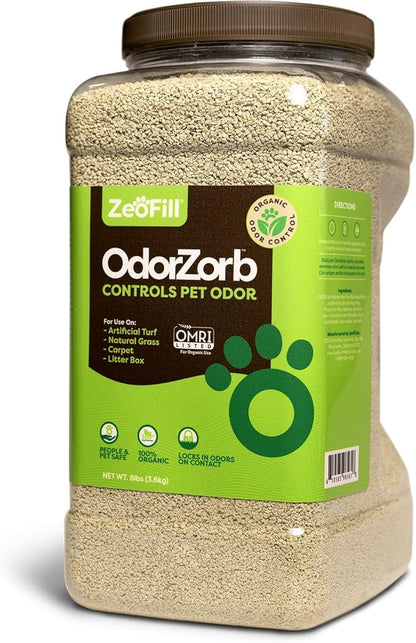 Zeofill Backyard Deodorizer – Eliminates Pet Urine Odors on Potty Patches, Artificial Turf, Grass, Lawns, Patios, Concrete & Playgrounds | Dog, Cat Litter Box Odor Eliminator & Freshener | 8 lbs.