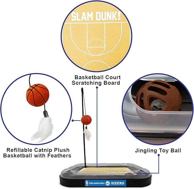 76ERS Basketball Cat Scratcher Toy