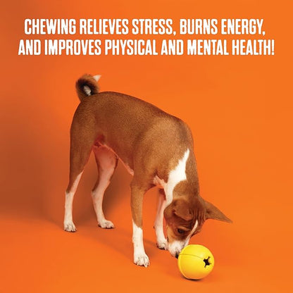 BULLYMAKE Red Tough Chew Steak Toy for Dogs, Durable Nylon Dog Toys for Aggressive Chewers, Dental Stimulating, Tough Chewers, Boredom Busting, Made in USA