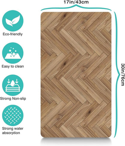 Pet Feeding Mat for Floors Waterproof Dog Mat for Food and Water Absorbent Quick Dry Non Slip mat for Cat Bowls