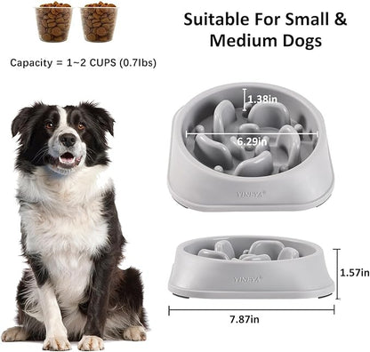2PCS Slow Feeder Dog Bowls, Pet Supplies that Slow Down Eating, Pet Food Bowls, Maze Dog Puzzle Feeder for Medium Breed