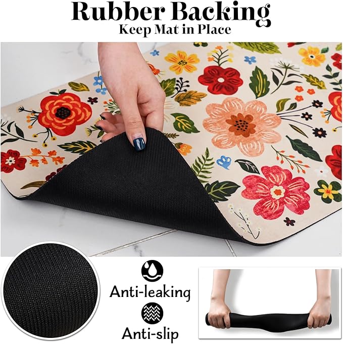 Dog Food Mats for Floors, Absorbent Dog Bowl Mat for Food and Water Dispenser, Quick Dry Cat Food Mat Pet Supplies