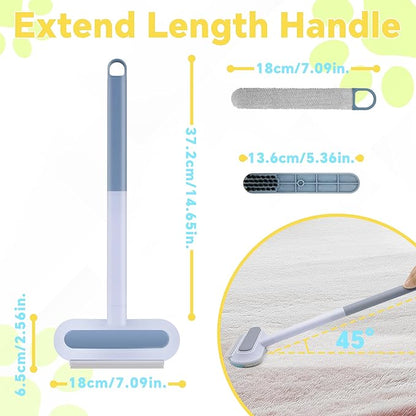 Pet Hair Remover for Furniture, Reusable Lint Cleaner for Dog and Cat Hair, 17.3Inch Multifunctional Hair Removal Brush, Gentle on Couches, Carpets, Clothes, Bedding, with Long Handle Squeegee