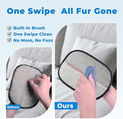 GRENTY Magic Brush Pet Hair Remover, Upgraded Five-Finger Electrostatic Pet Hair Removal Gloves, Dogs & Cats Pet Hair Removal Tools for Clothing, Carpet, Sofa Gaps, Car Seat